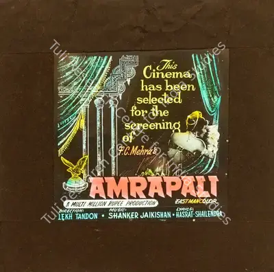 F.C. Mehra (Producer), Amrapali, 1966, Glass Slide