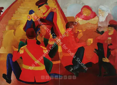 Khanna, Krishen (Artist). Lalaji And His Brass At Gyaniji's Dhhaba, 2005 | Painting, Sa.Onl/07.12.06, 2005