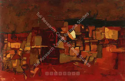 Ramkumar (Artist), Untitled (Benaras), 1962, Painting