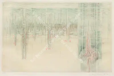 Krishna Reddy (Artist), Untitled (Child Descending), Graphic Art