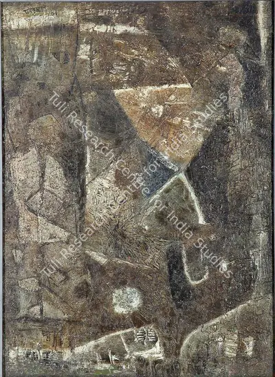 Ramkumar (Artist), Mazes of the mind, 1960, Painting