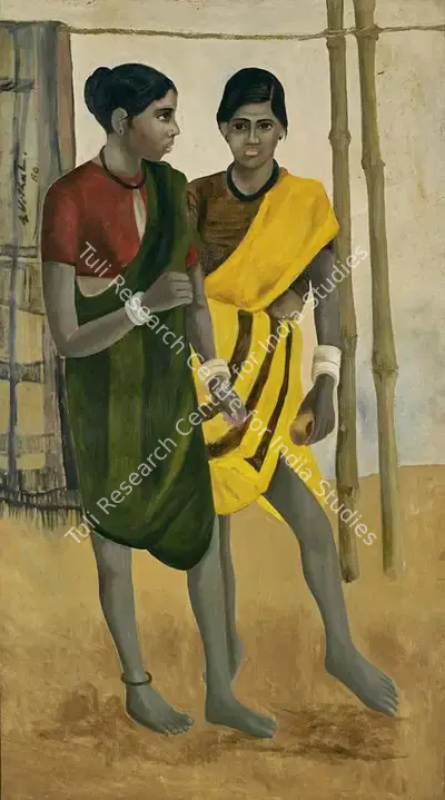 B. Vithal (Artist), Two Women, 1986, Painting