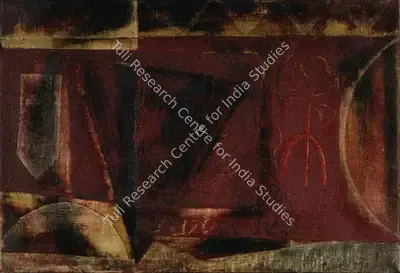 J. Swaminathan (Artist), The Sign On The Wall, 1965, Painting