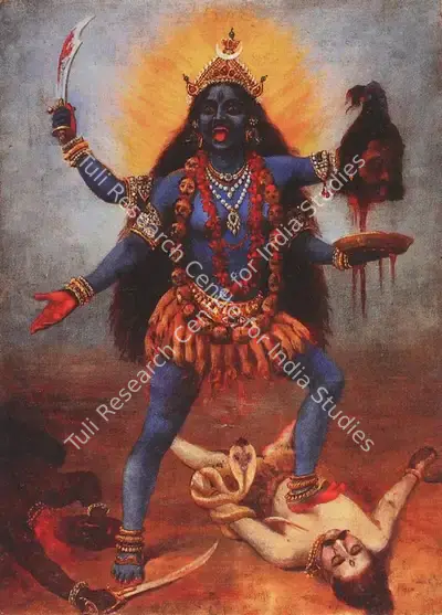 Raja Ravi Varma and Studio (Artist), Kali, Painting