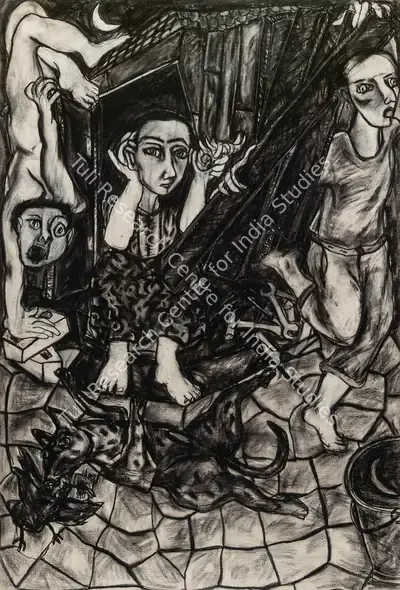 Rekha Rodwittiya (Artist), I'll Ask You Tomorrow What You've Learned Today, 1987, Painting
