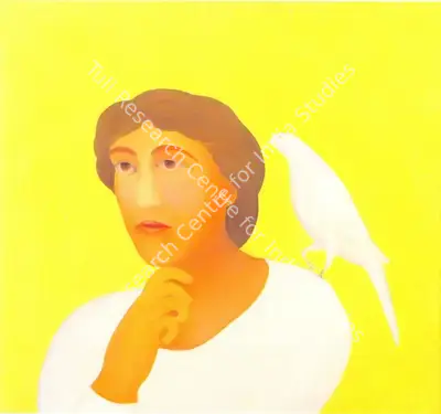 Manjit Bawa (Artist), Man with Bird on Shoulder, 1988, Painting
