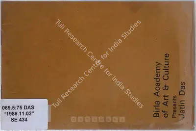 Jatin Das (Artist), Exhibition of Paintings & Drawings by Jatin Das, 1986, Solo Exhibition Catalogue