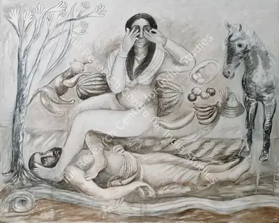 Manjit Bawa (Artist), Mirza Sahib, 1993, Painting