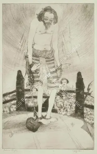 M.A.R. Chughtai (Artist), Holy Man, Graphic Art