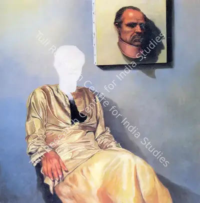 Bikash Bhattacharjee (Artist), Stiff Necked Hero, 1982, Painting