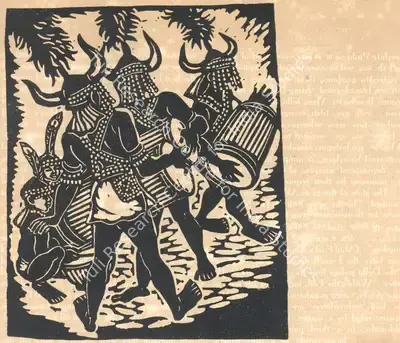 Chittaprosad (Artist), The Muriya Drummers, Graphic Art