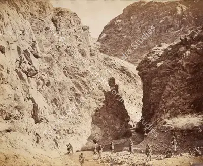 John Burke (Photographer), Entrance to Jugdulluck Defile, 1879, Antiquarian Photograph