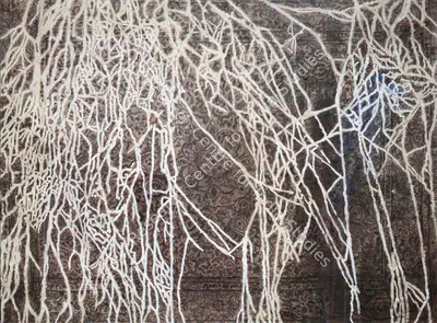 G.R. Iranna (Artist), Roots Under the Carpet, Painting
