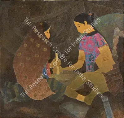 Bendre, N.S. (Artist). Untitled, 1980s | Painting, Pu.Mum/23.02.23, 2023 · Pundole