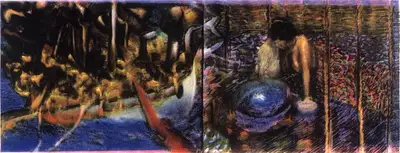 Vivan Sundaram (Artist), Intimate Landing, 1987, Drawing