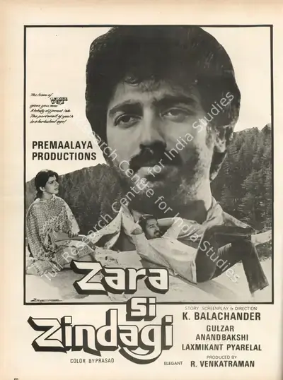 R. Venkatraman (Producer), Zara Si Zindagi, 1983, Advertisement
