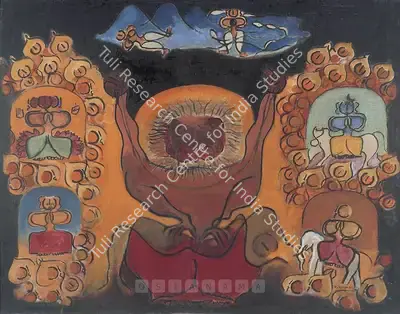 Reddeppa Naidu (Artist), Narasimha, 1976, Painting