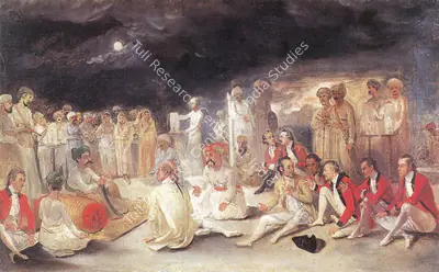 Johann Zoffany (Artist), Prince Jawan Bakht Receiving Warren Hastings at Lucknow, 1784, Painting