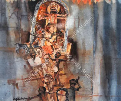 Shyamal Dutta Ray (Artist), Visarjhan, Painting