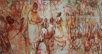 K.C.S. Paniker (Artist), Blessed are the Peacemakers, 1951, Painting
