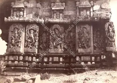William Henry Pigou (Photographer), Hullabeed. The Great Temple. Sanctuary of the Southern Pavilion, 1855, Antiquarian Photograph