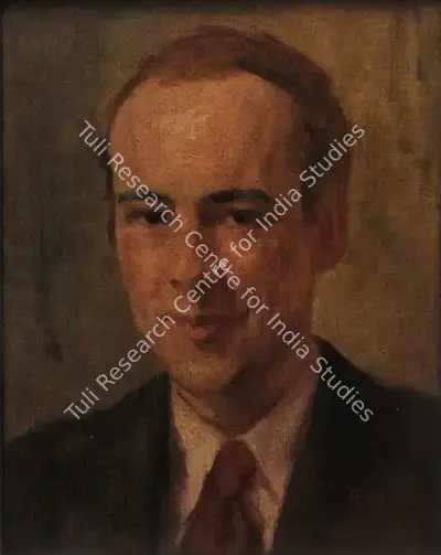 Atul Bose (Artist), Portrait of a Man, 1939, Painting