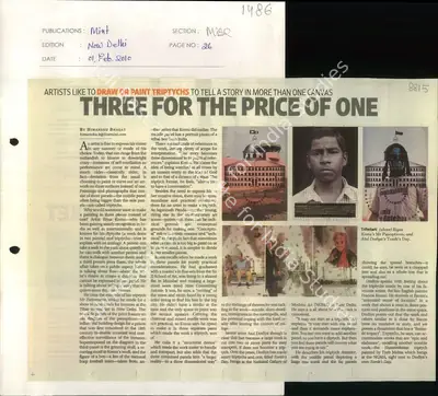 Himanshu Bhagat (Reporter), Three for the Price of One, 2010, Newspaper Clipping