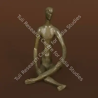 S. Roy Chowdhury (Artist), Seated Man, 1955, Sculpture