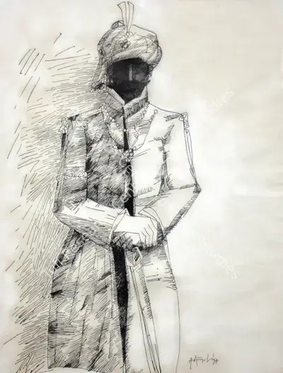 K.M. Adimoolam (Artist), Untitled, 1994, Drawing