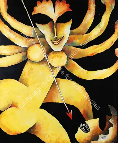 Prokash Karmakar (Artist), Durga, 2003, Painting