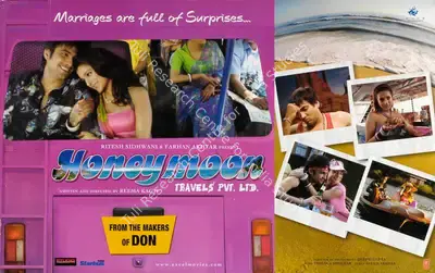 Farhan Akhtar (Producer), Honeymoon Travels Pvt Ltd, 2007, Lobby Card