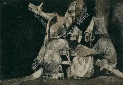 Ganesh Pyne (Artist), Untitled, 1950, Painting