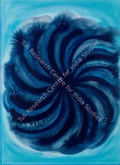 Prafulla Mohanti (Artist), Untitled (Blue), Painting