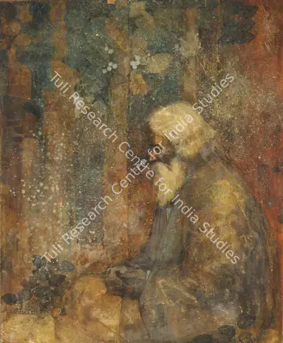 Ganesh Pyne (Artist), Rabindranath Tagore, 1975, Painting