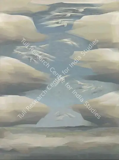 Sabavala, Jehangir (Artist). Of Cloud and Air II, 1977 | Painting, Sa.Del/17.09.22, 2022 · Saffronart