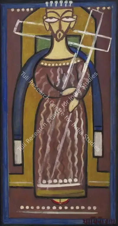 Jamini Roy (Artist), Untitled (Christ), 1930, Painting