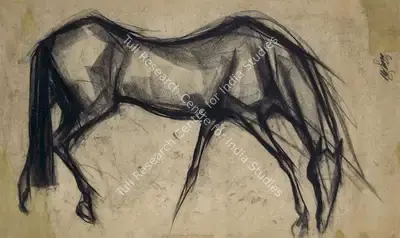 Sunil Das (Artist), Horse, 1960, Painting