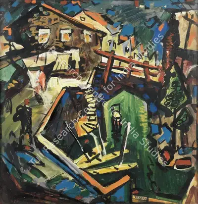 S.H. Raza (Artist), Untitled, 1949, Painting