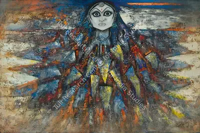 Laxman Pai (Artist), Veera, 1990, Painting