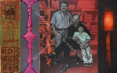 Vasudha Thozhur (Artist), Variations On A Theme: Santosh, 2004, Painting