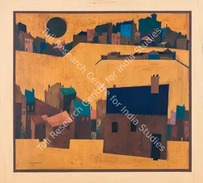 S.H. Raza (Artist), Haut De Cagnes, 1951, Painting