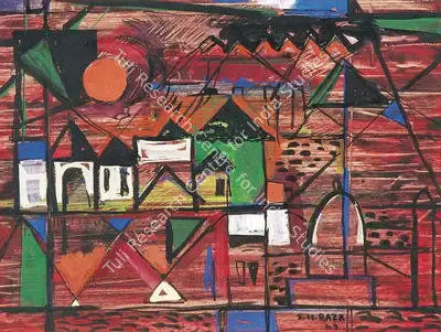 S.H. Raza (Artist), Untitled, 1949, Painting