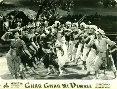 Sohrab Modi (Producer), Ghar Ghar Me Diwali, 1955, Lobby Card
