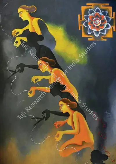 Arpana Caur (Artist), Time Go Slow (Day and Night), 2005, Painting