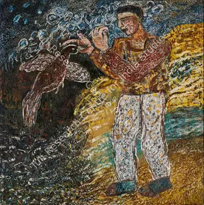 Jayashree Chakravarty (Artist), Friendly Message, 1989, Painting