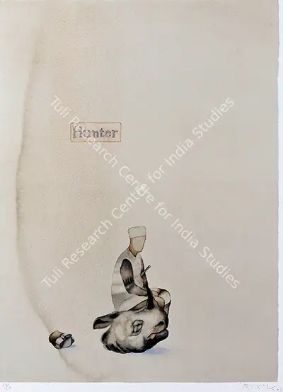 Atul Dodiya (Artist), Hunter, 2008, Print