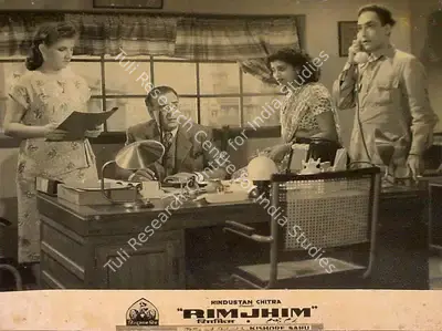 Kishore Sahu (Producer), Rimjhim, 1949, Lobby Card