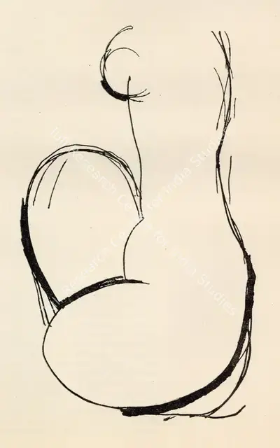 Prodosh Dasgupta (Artist), Untitled, 1945, Drawing