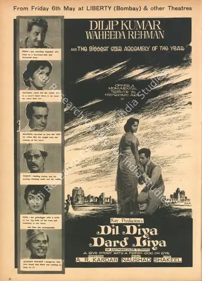 A.R. Kardar (Director), Dil Diya Dard Liya, 1966, Advertisement