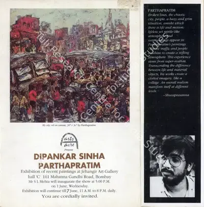 Arts Acre (Organiser), Dipankar Sinha and Parthapratim, Group Exhibition Invitation
